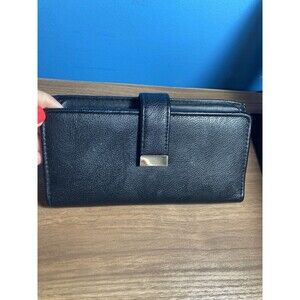 Safe Keeper Black Wallet Womens Faux Leather